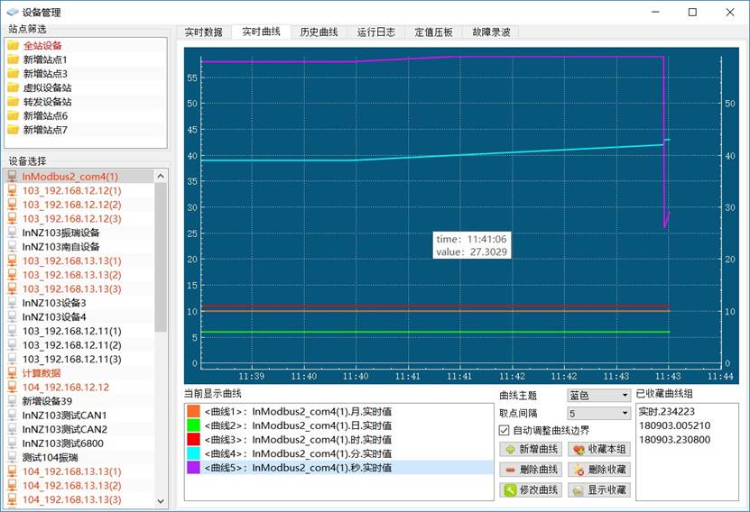 設備管理實時曲線